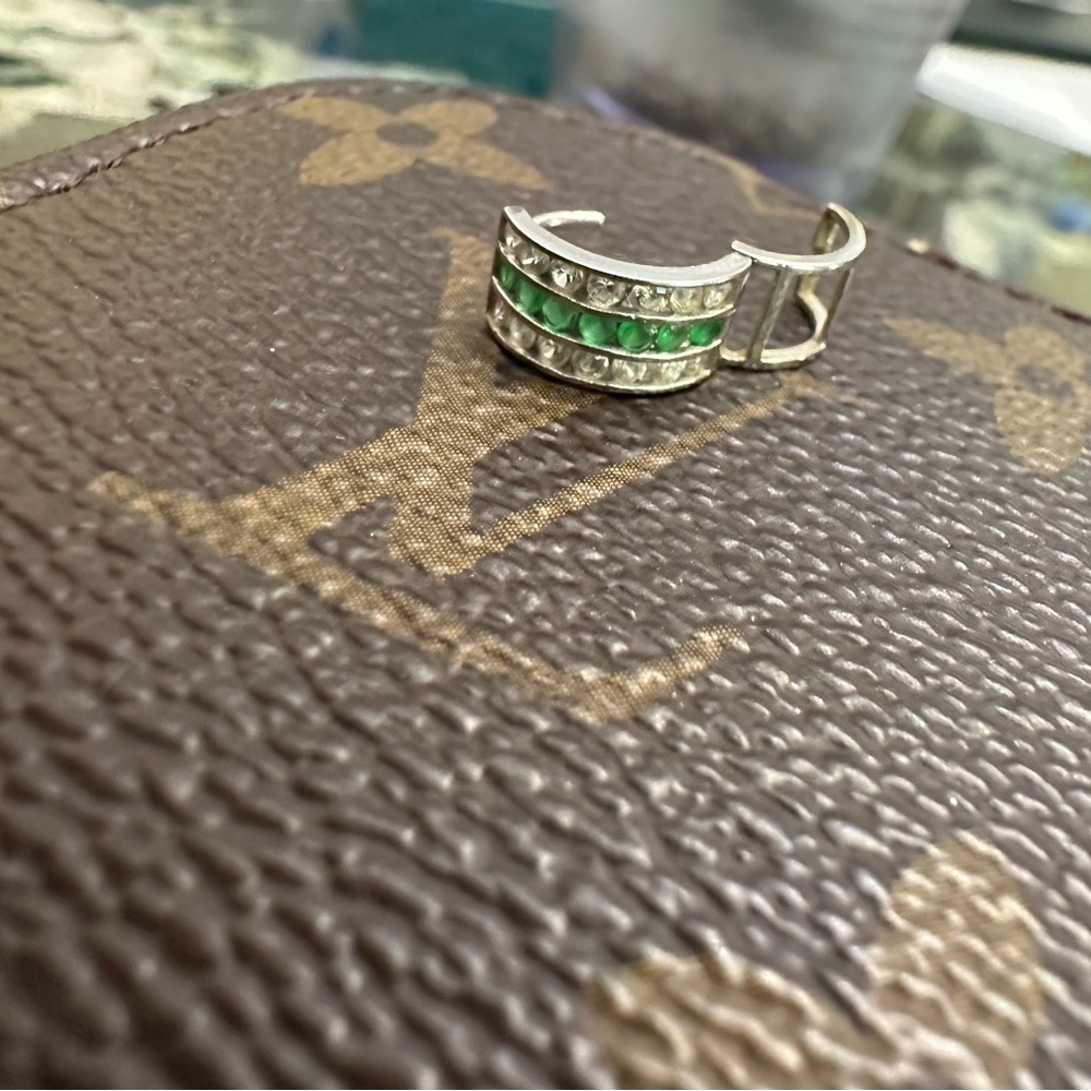 Solid 14k White Gold Earrings - image 2